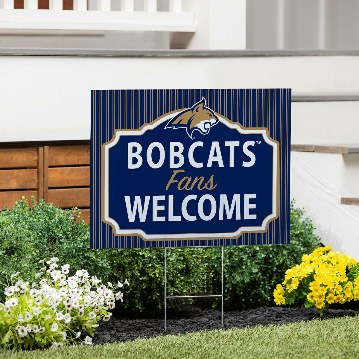Montana State University Coroplast Yard Sign, "Fans Welcome"