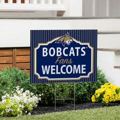 Montana State University Coroplast Yard Sign, "Fans Welcome"