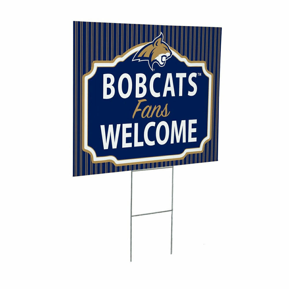Montana State University Coroplast Yard Sign, "Fans Welcome"