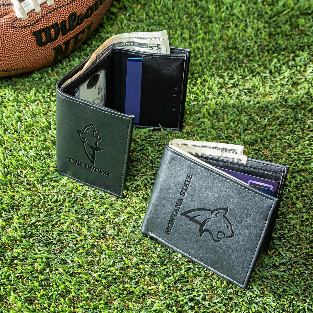 Montana State University, Bi-Fold and Tri-Fold Wallet Gift Set, Black