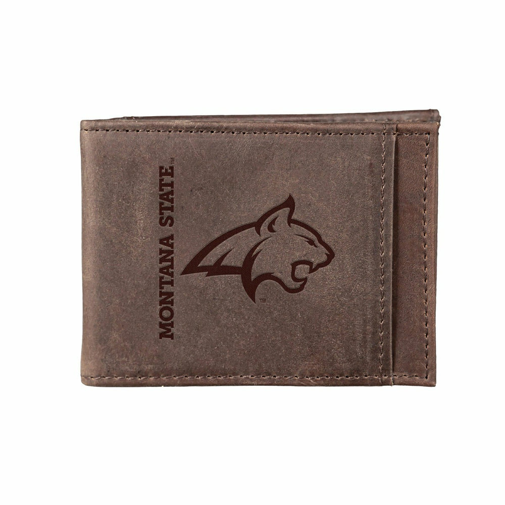Front Pocket Wallet w/ RFID Blocking, Montana State University, Brown