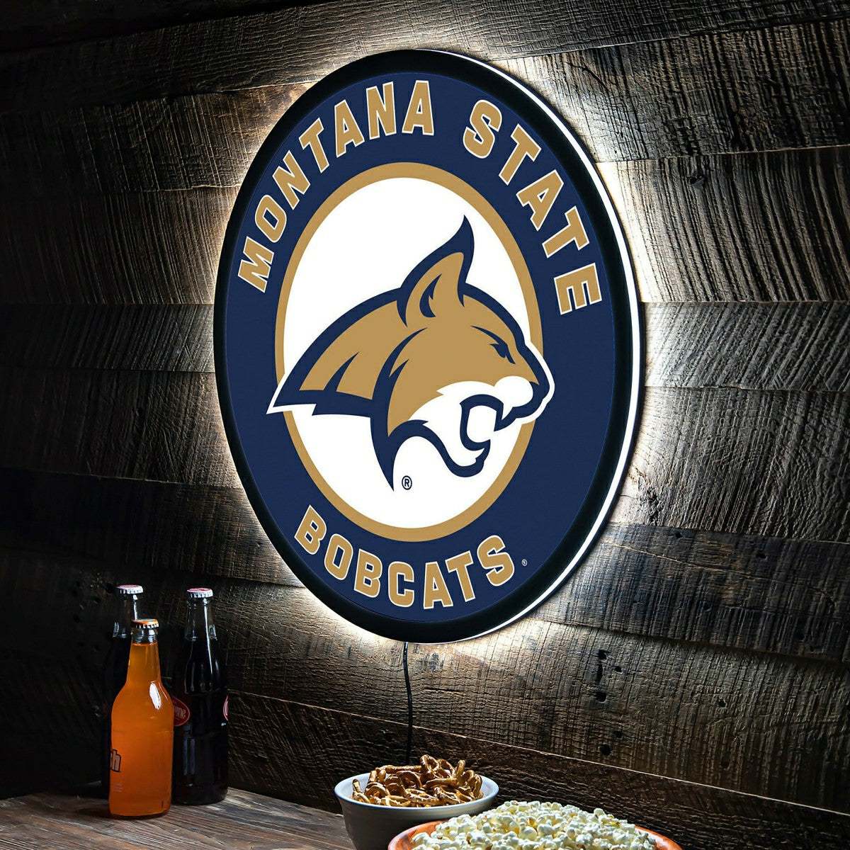LED Wall Decor, Round, Montana State University