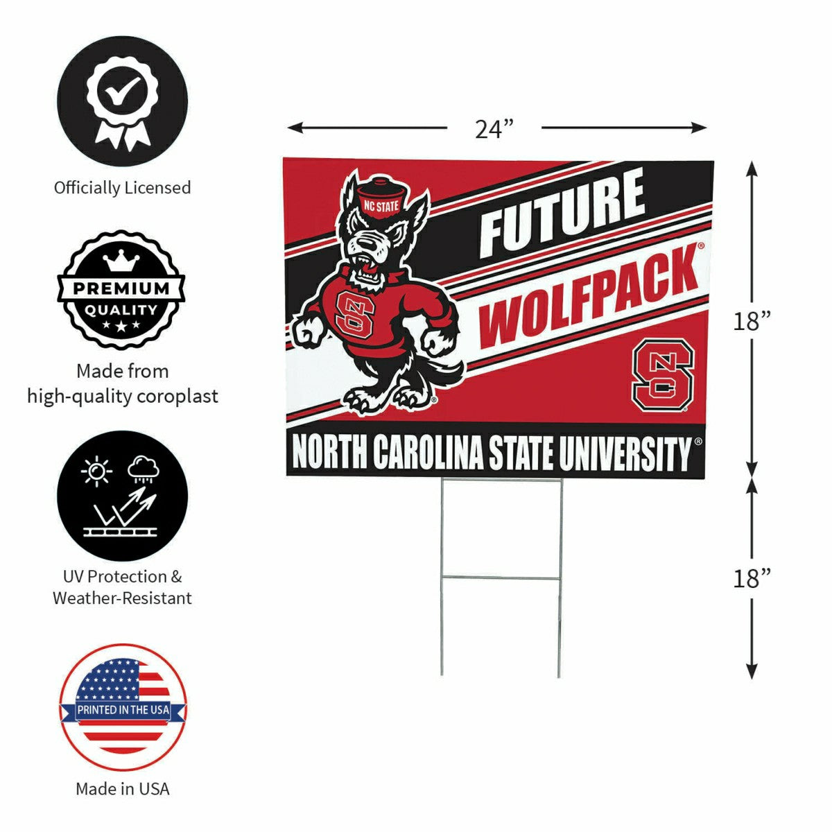 North Carolina State University Coroplast Yard Sign, Future Student