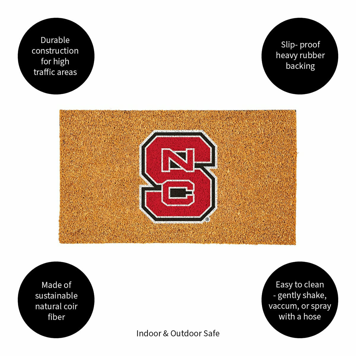 Coir Mat, 16"x28", North Carolina State University