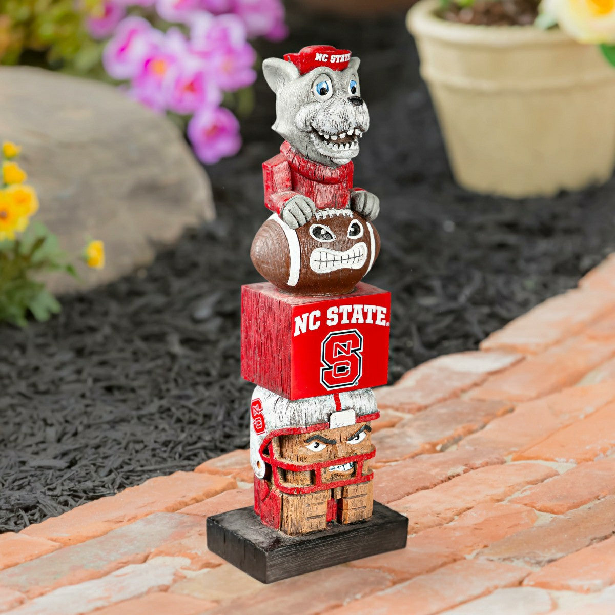 North Carolina State Wolfpack Tiki Team Totem Garden Statue