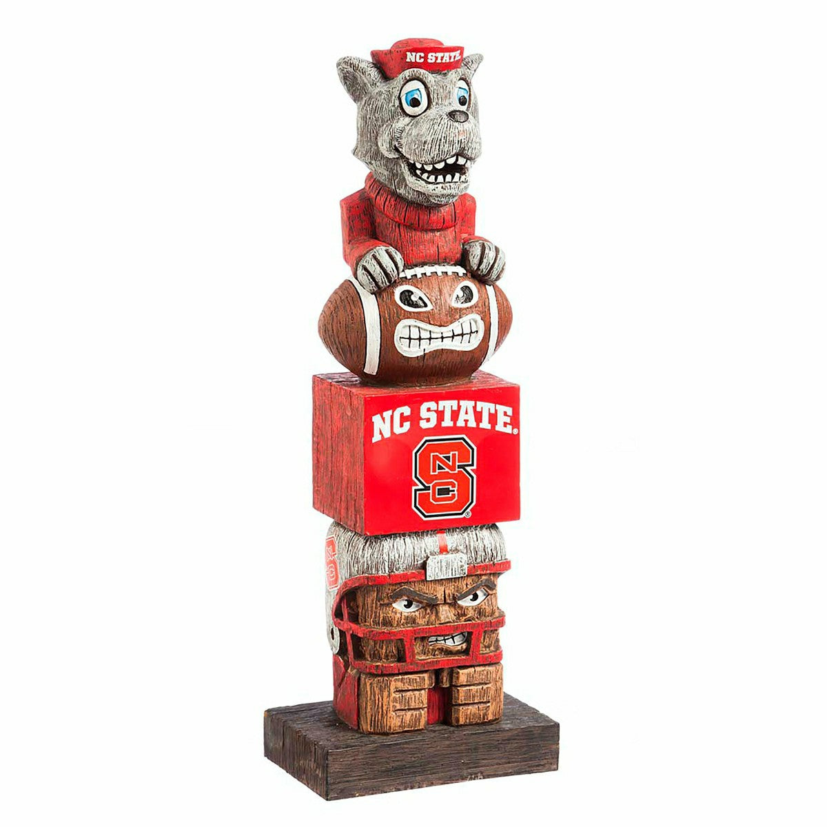 North Carolina State Wolfpack Tiki Team Totem Garden Statue