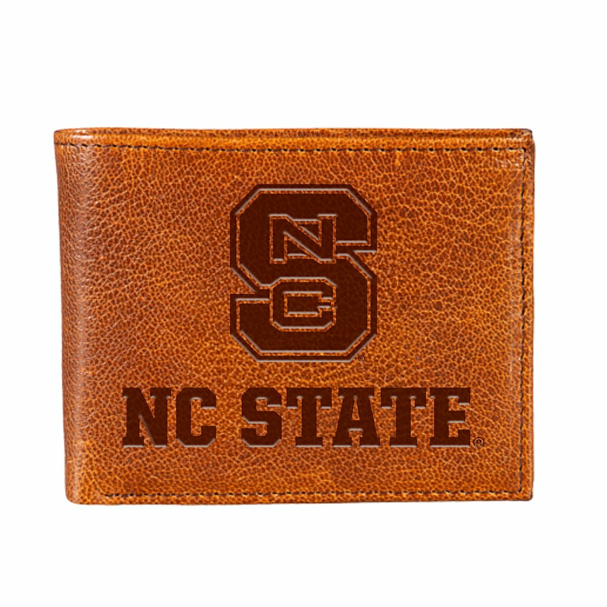 North Carolina State University, Embossed Tumbled Leather Passcase Bi-