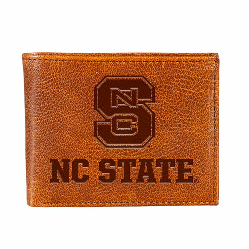 North Carolina State University, Embossed Tumbled Leather Passcase Bi-