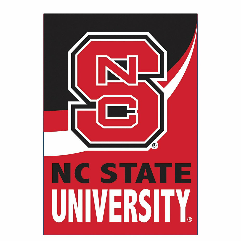 North Carolina State University Burlap Flag House Size