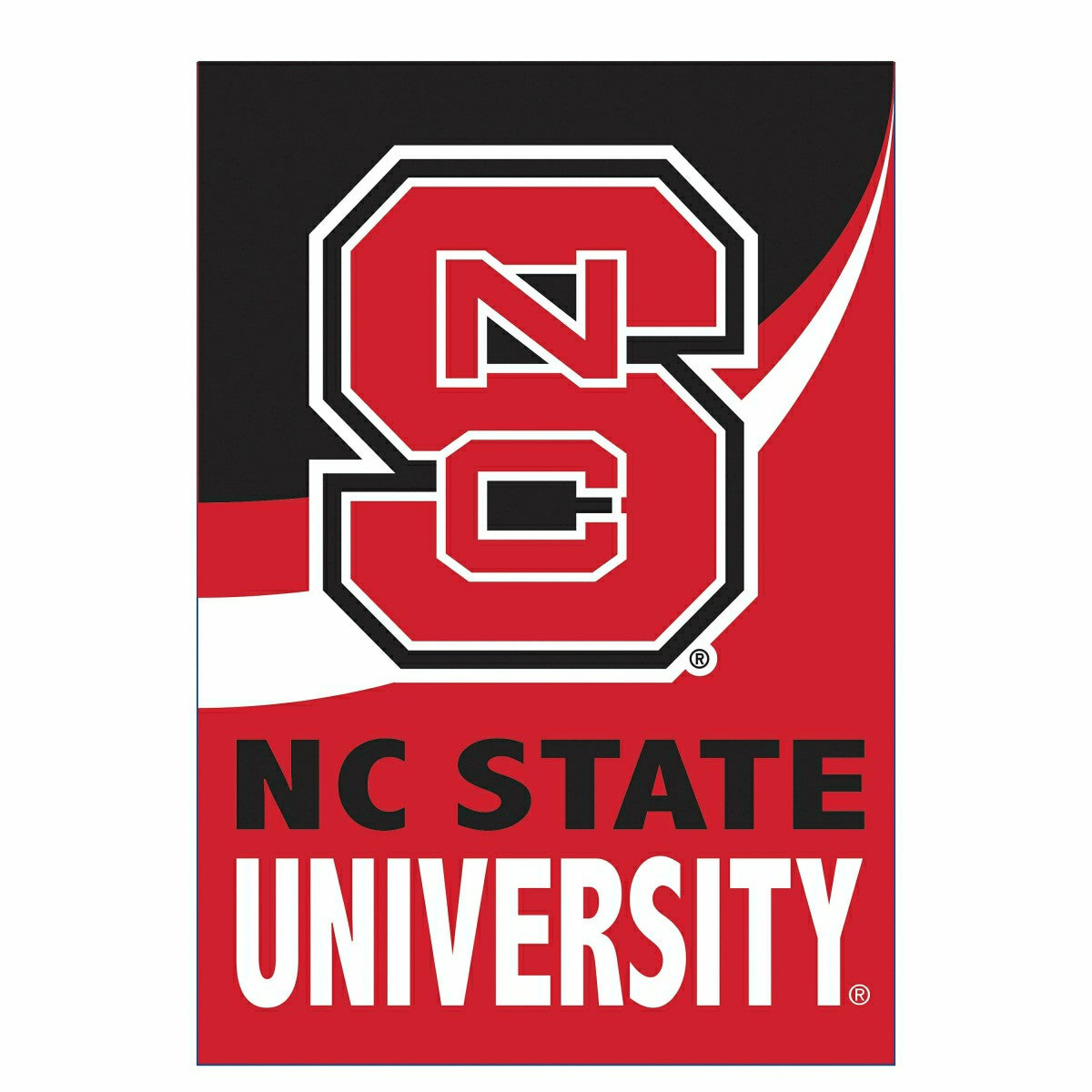North Carolina State University Burlap Flag House Size