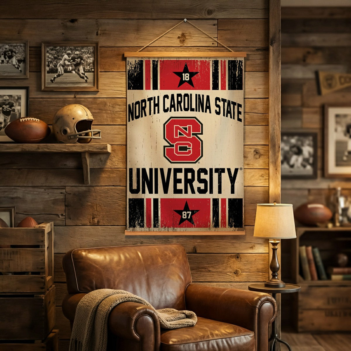 North Carolina State University, Canvas Wall Tapestry, Medium, 36x24