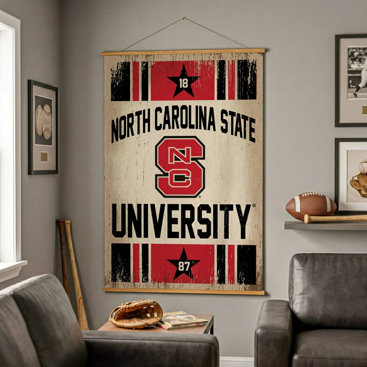 North Carolina State University, Canvas Wall Tapestry, Large, 54x36
