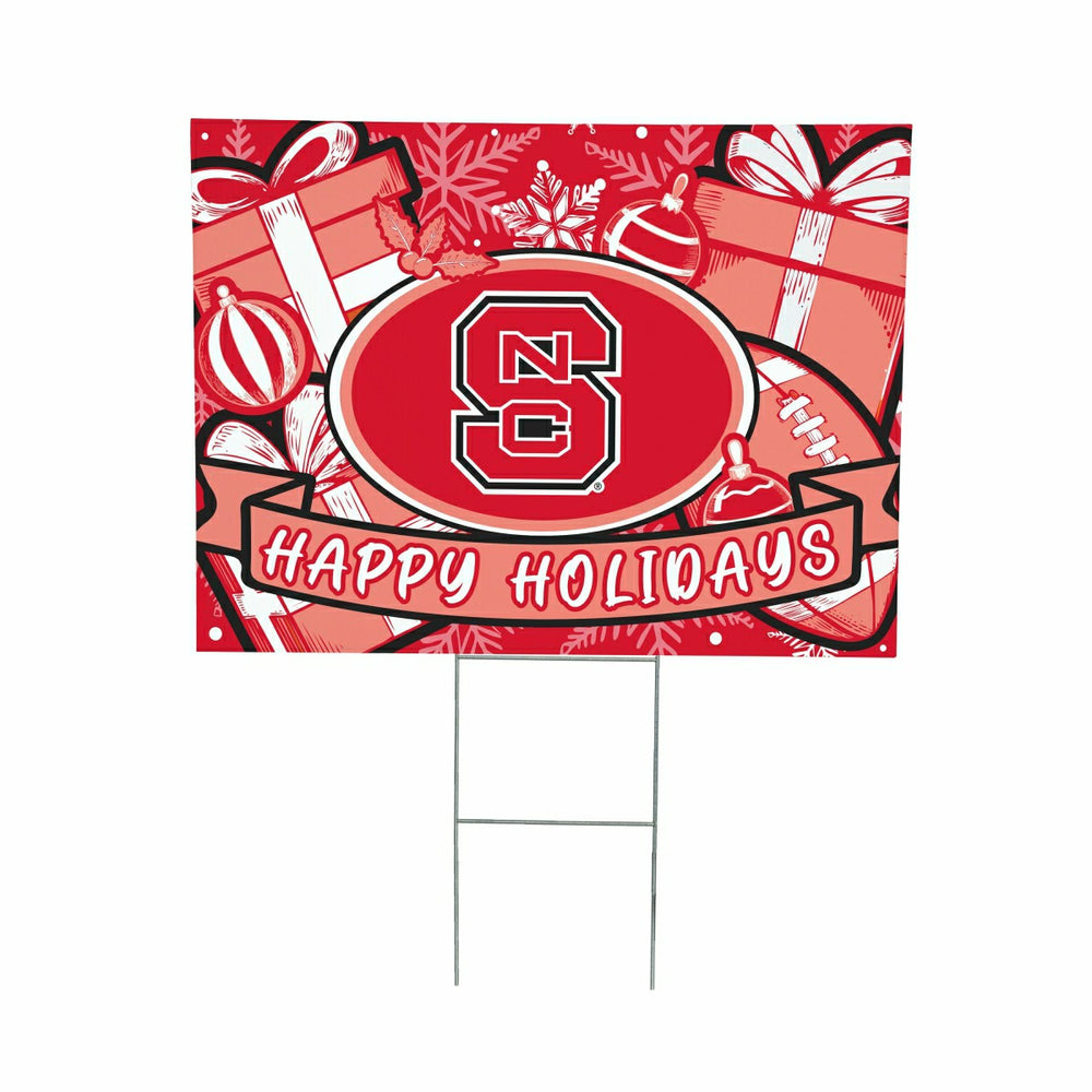 North Carolina State University Yard Sign, Holiday