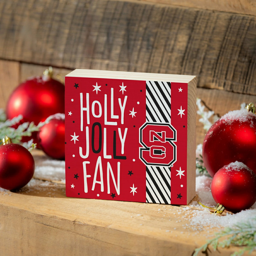 North Carolina State University Block, Holiday, 6x6