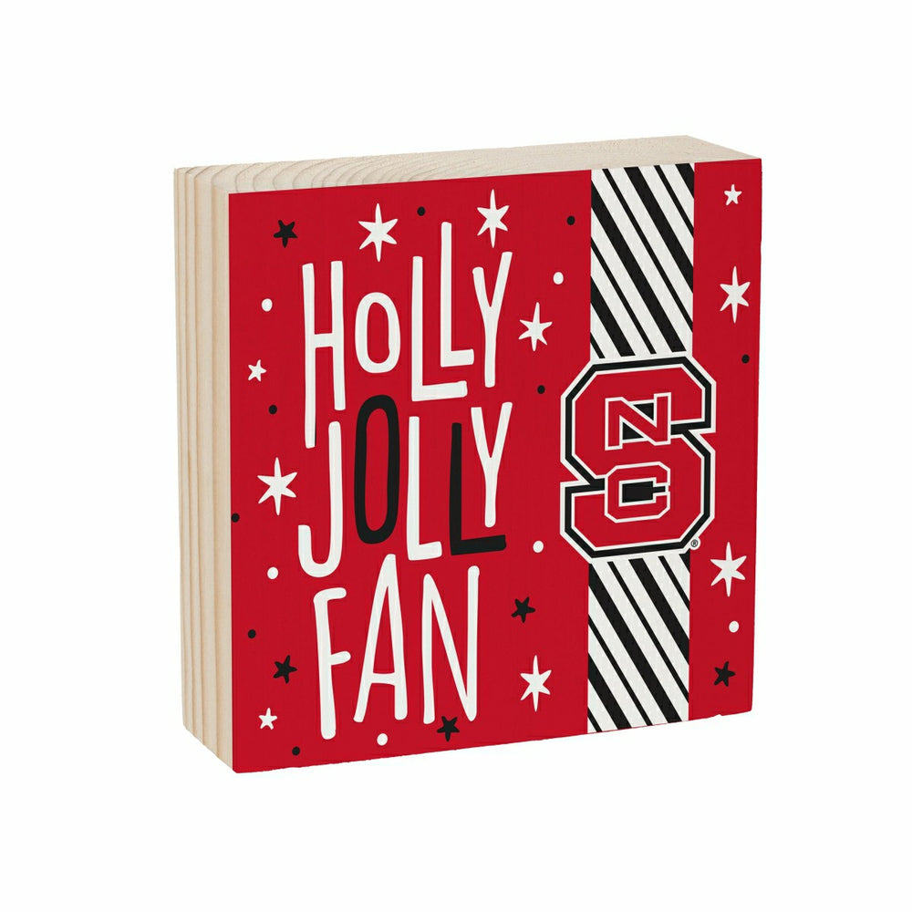 North Carolina State University Block, Holiday, 6x6