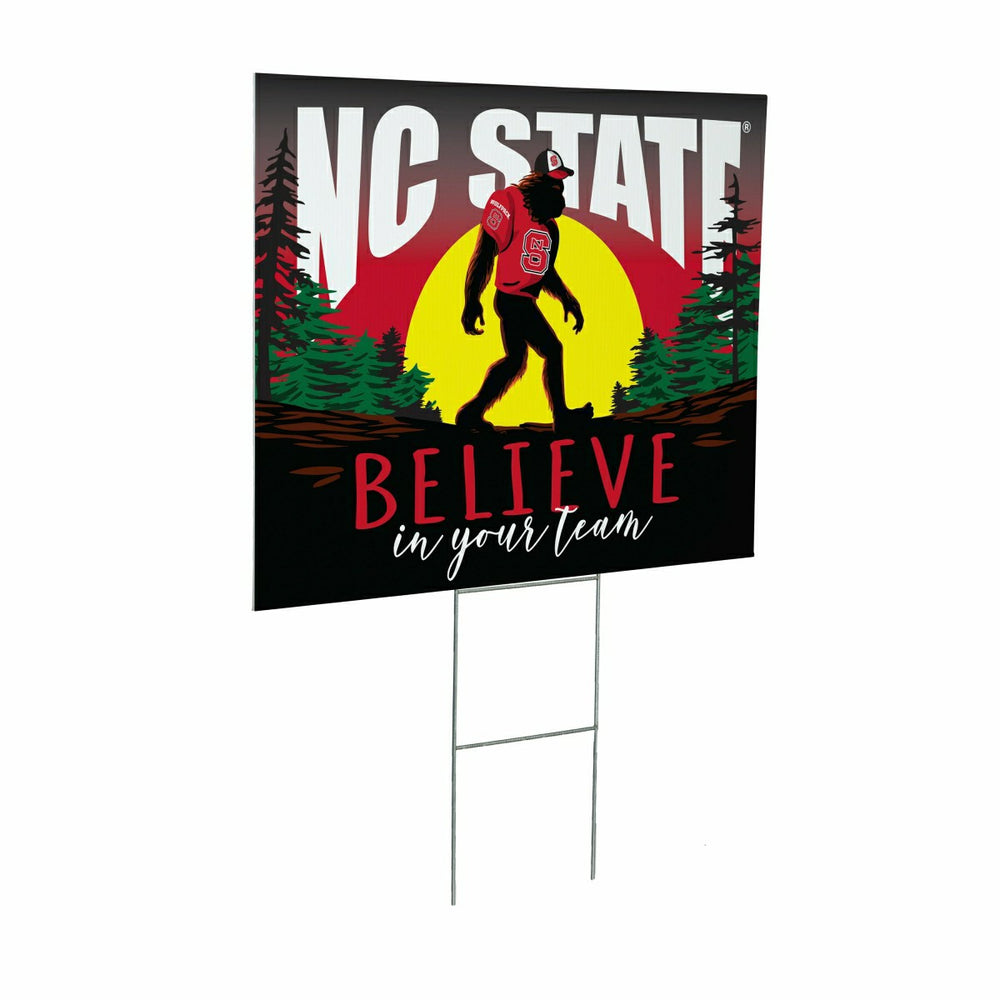 North Carolina State University Yard Sign, Bigfoot