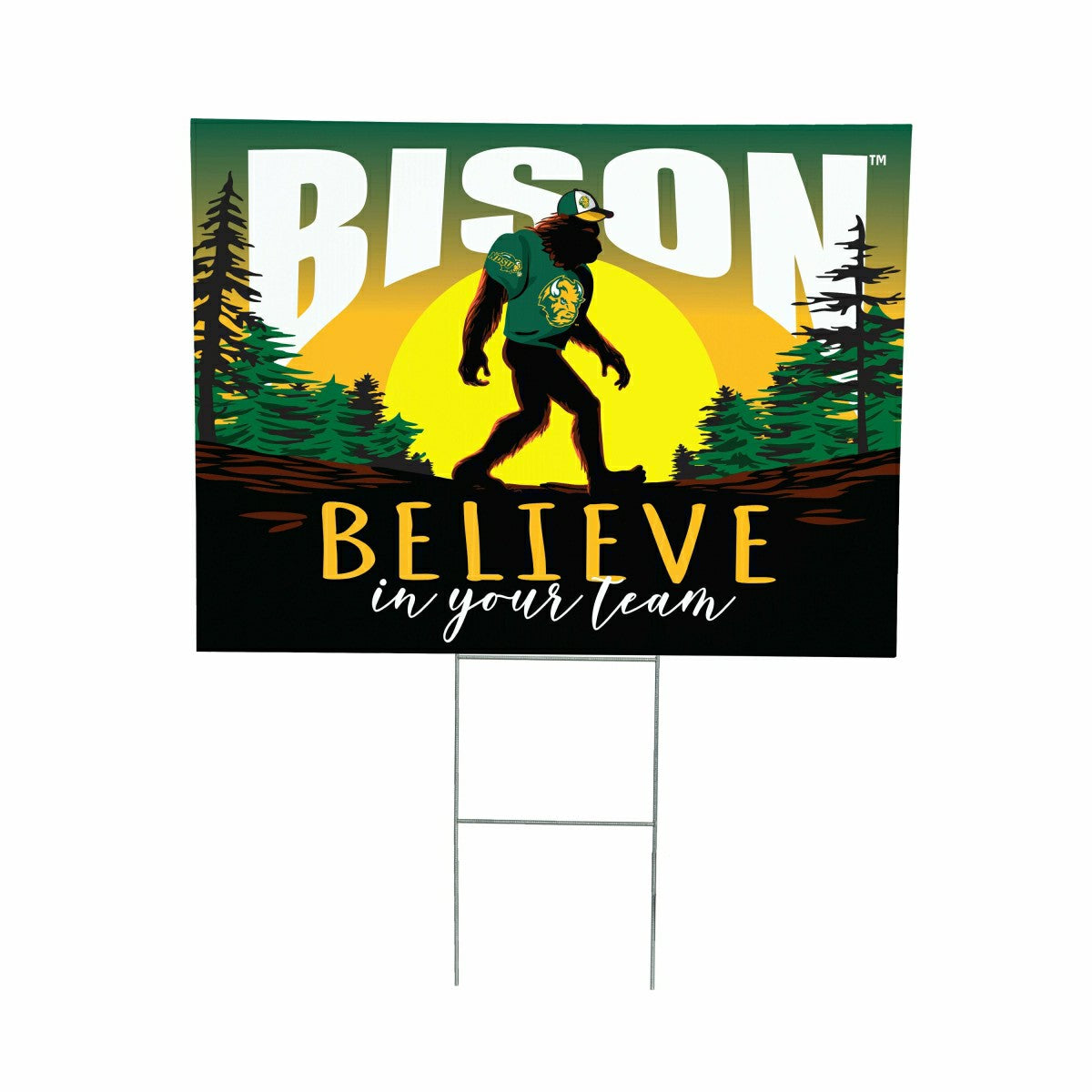 North Dakota State University Yard Sign, Bigfoot