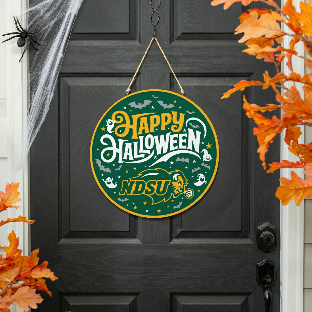 North Dakota State University Halloween Round Door Décor with Hanging