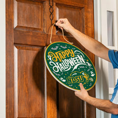 North Dakota State University Halloween Round Door Décor with Hanging
