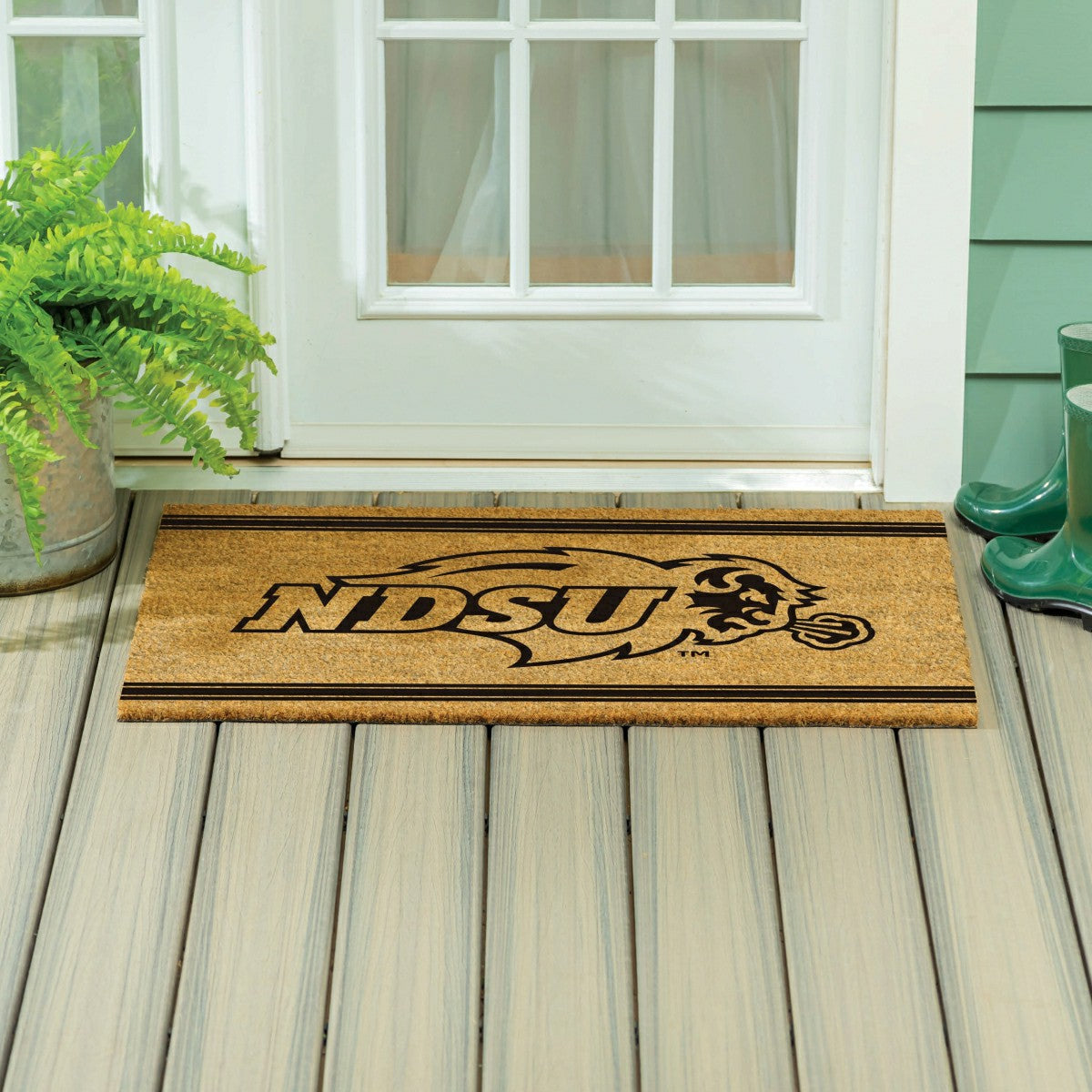 North Dakota State University Large One Color Coir Mat, 36"x24"
