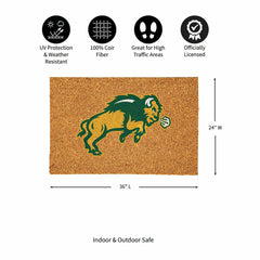 North Dakota State University Large Full Color Coir Mat, 36"x24"