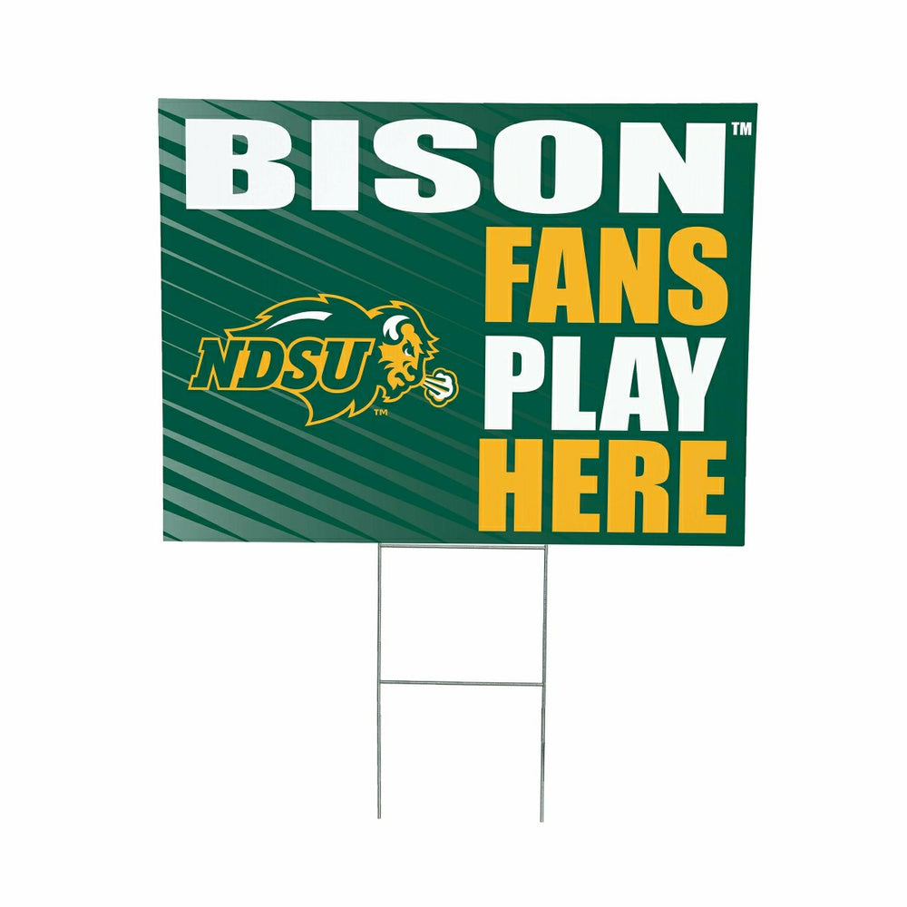 North Dakota State University Coroplast Yard Sign "Fans Play Here"