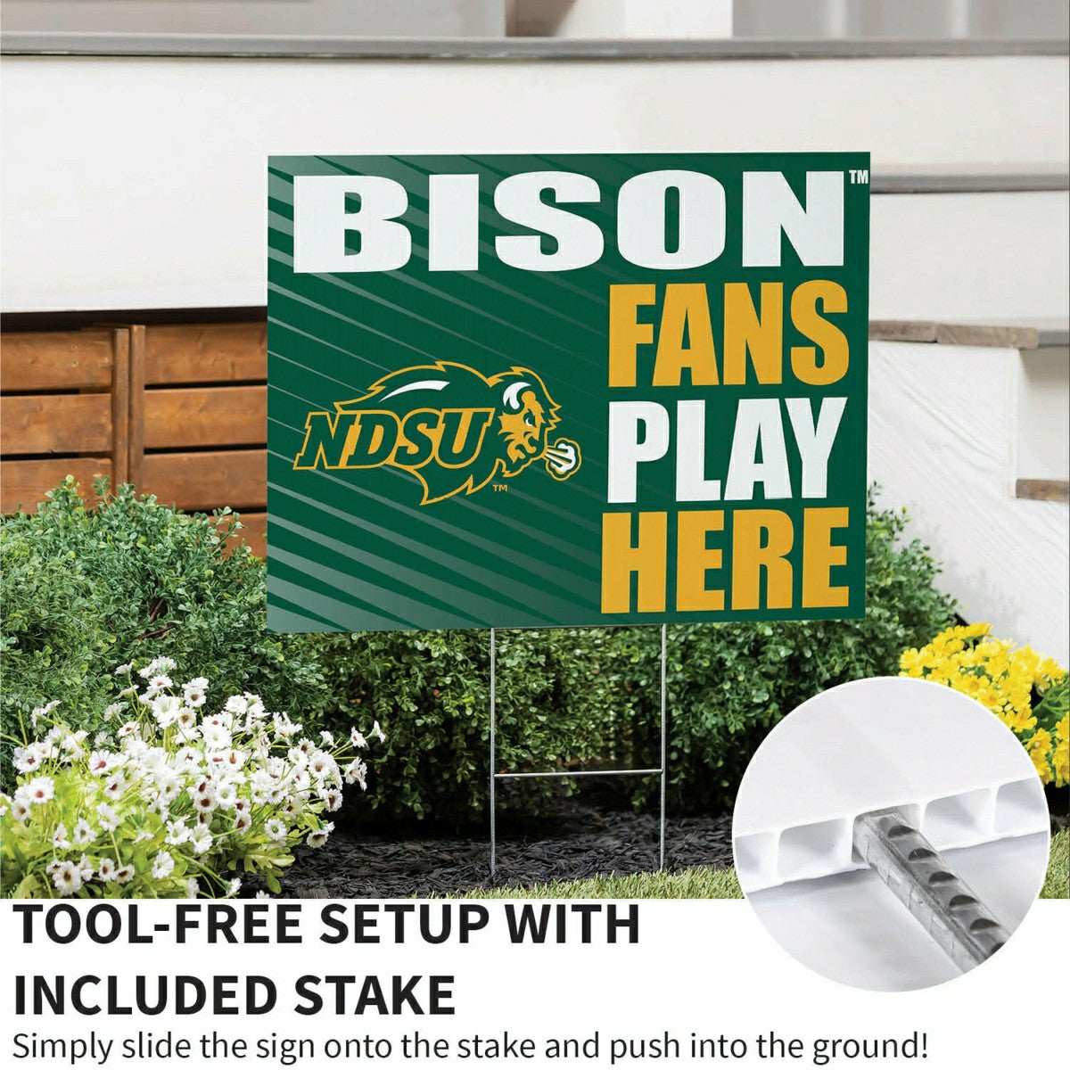North Dakota State University Coroplast Yard Sign "Fans Play Here"