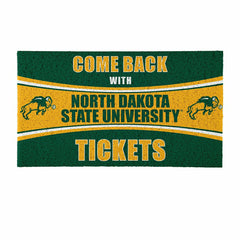 28" x 16" PVC Trapper Mat, Come Back with Tickets, North Dakota State