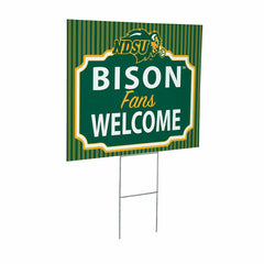 North Dakota State University Coroplast Yard Sign, "Fans Welcome"