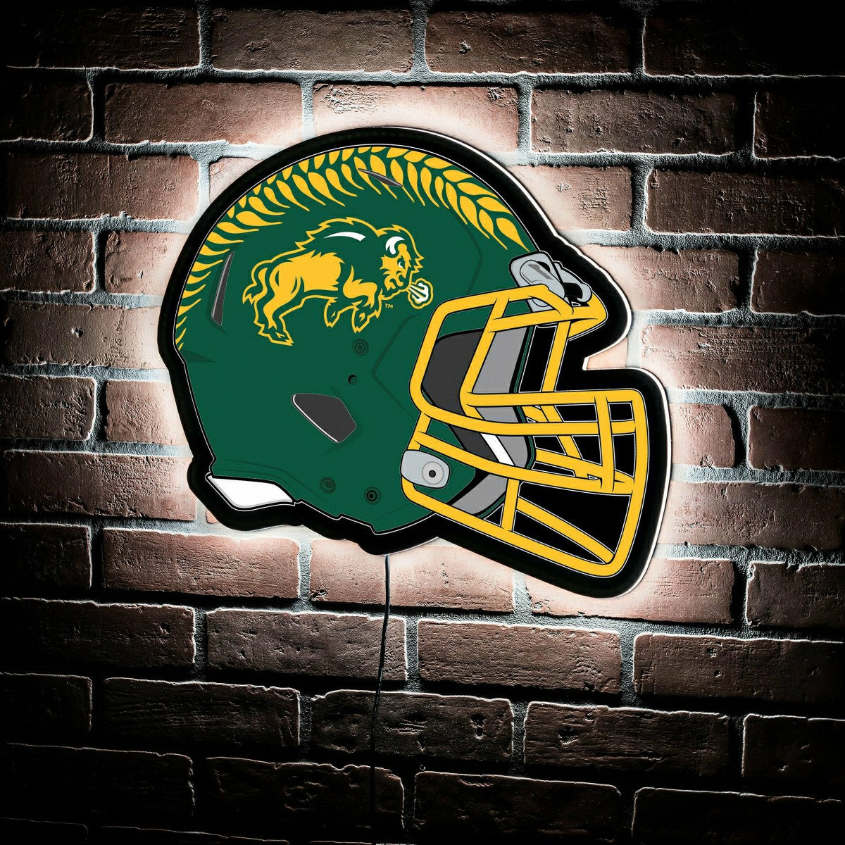 LED Wall Decor, Helmet, North Dakota State University