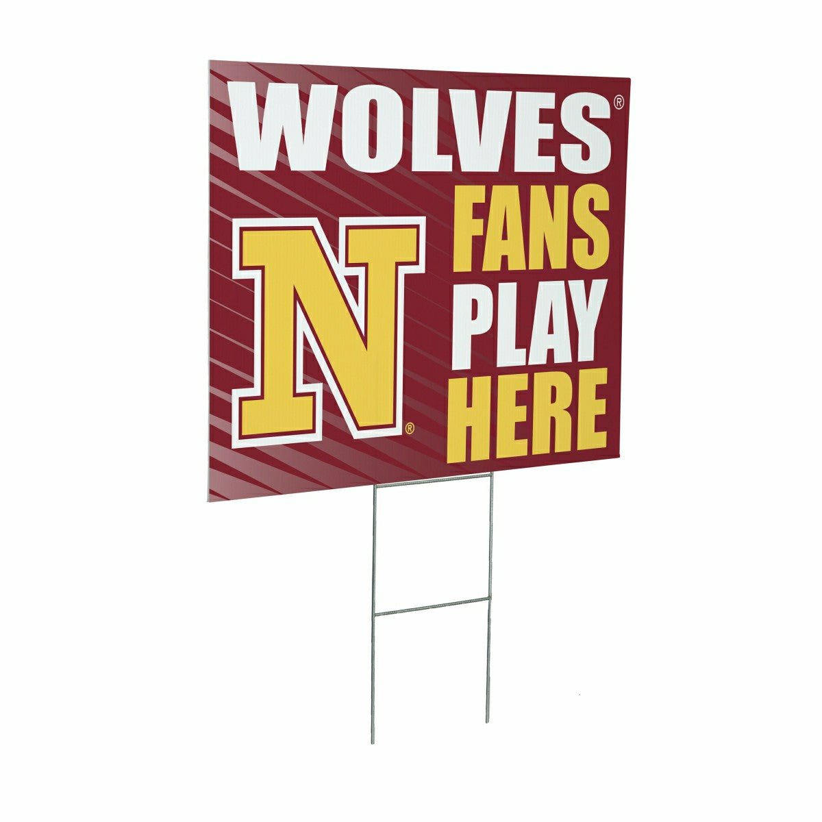 Northern State University Coroplast Yard Sign "Fans Play Here"