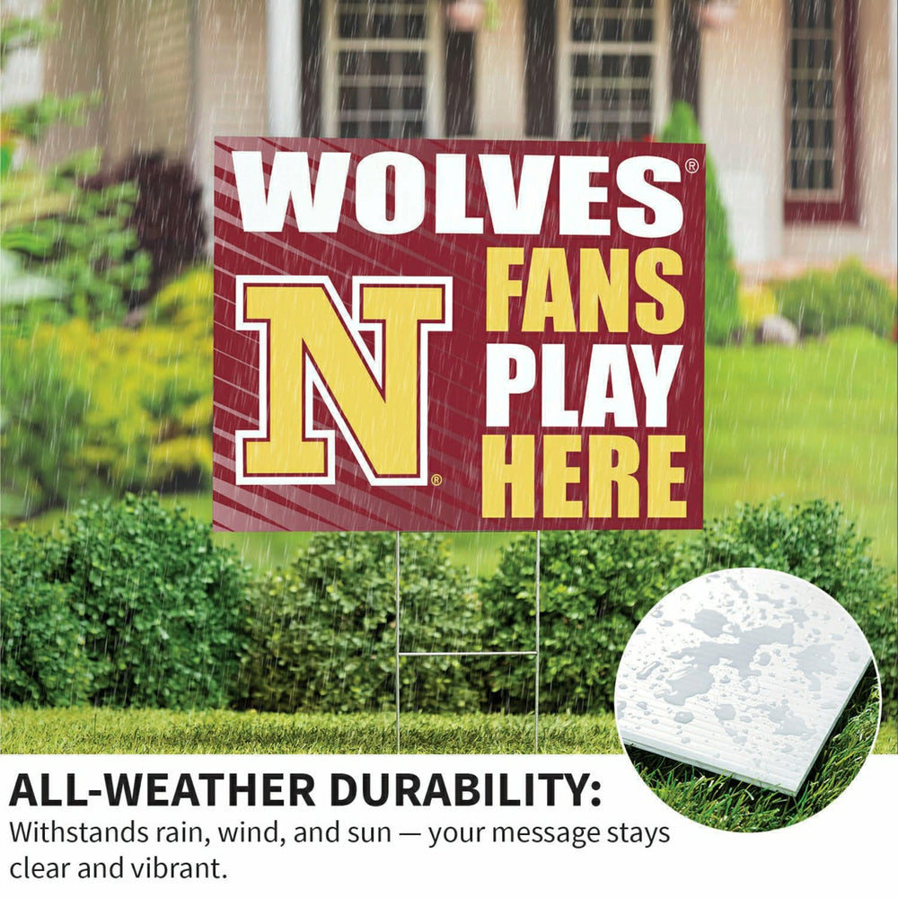 Northern State University Coroplast Yard Sign "Fans Play Here"