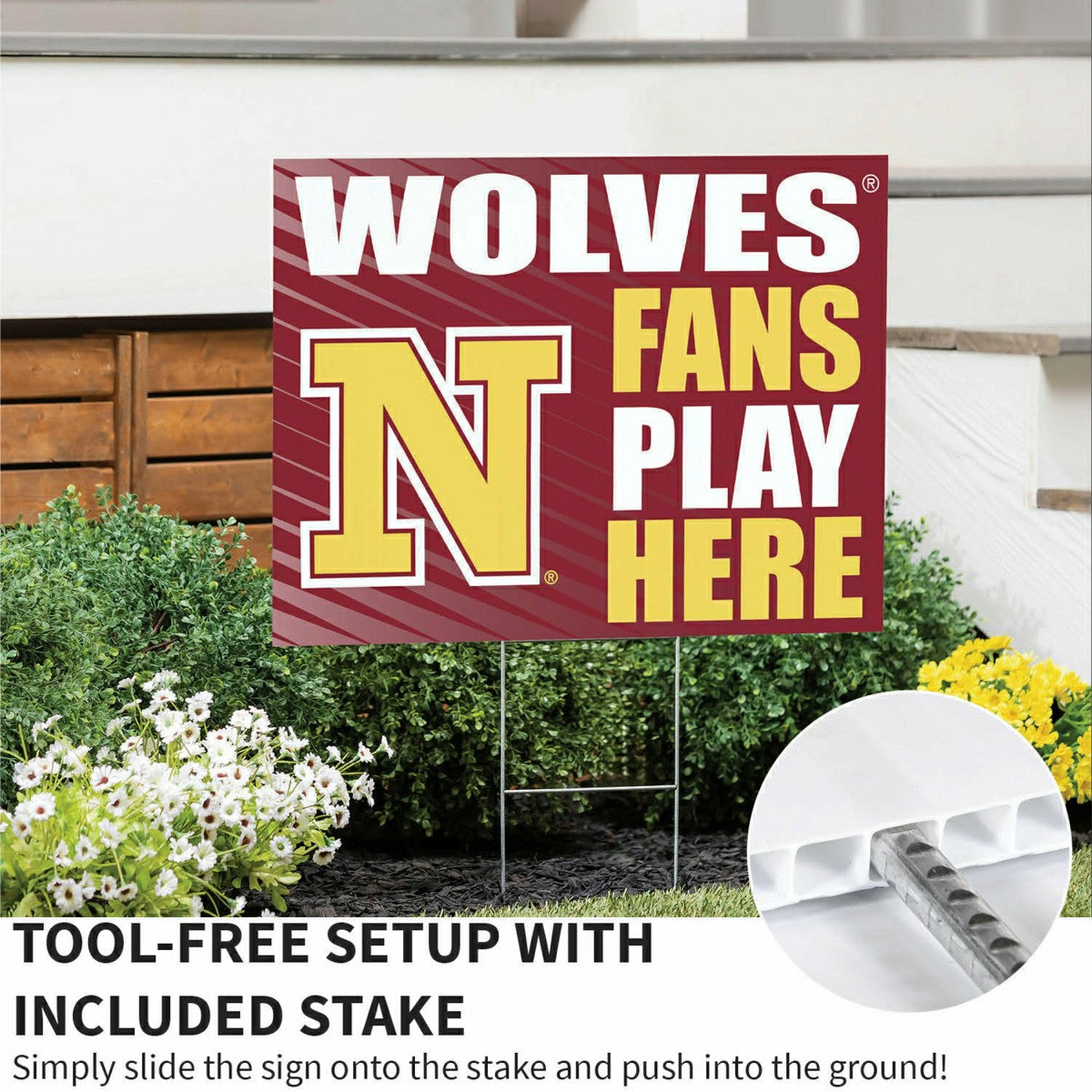 Northern State University Coroplast Yard Sign "Fans Play Here"