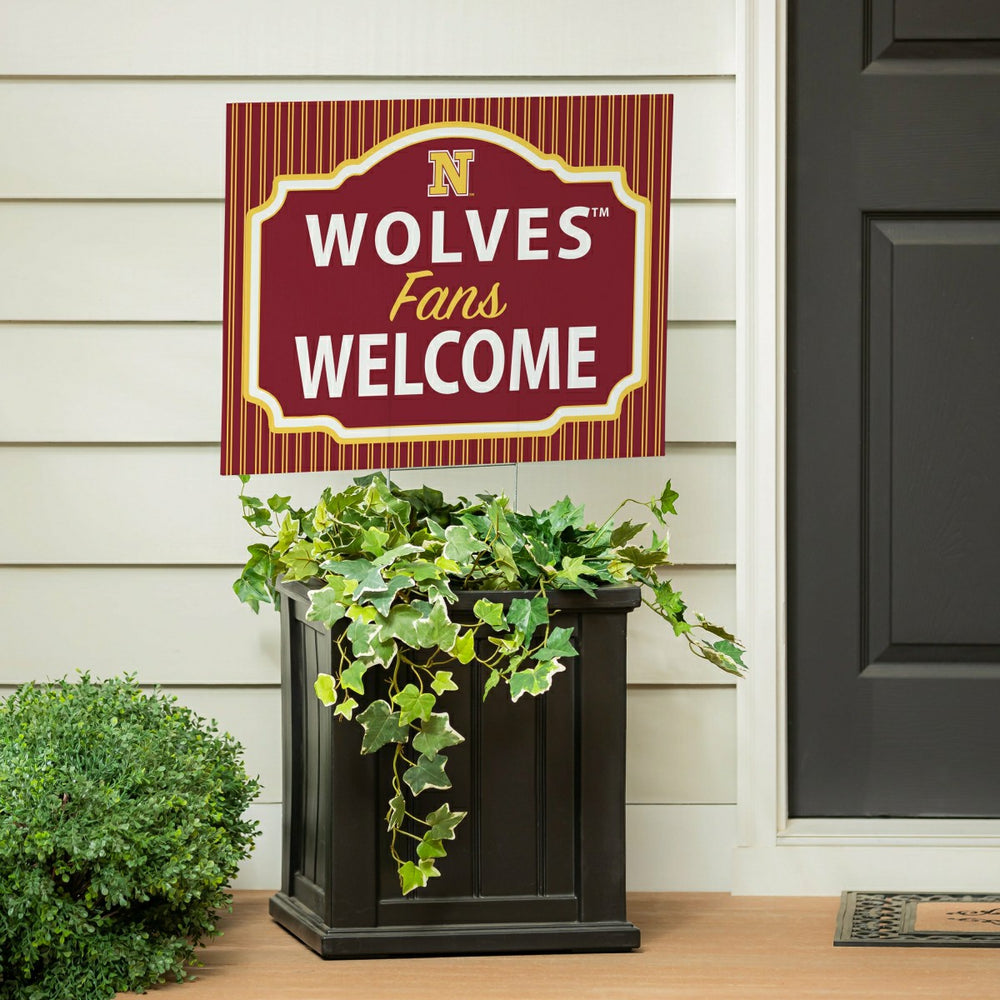Northern State University Coroplast Yard Sign, "Fans Welcome"