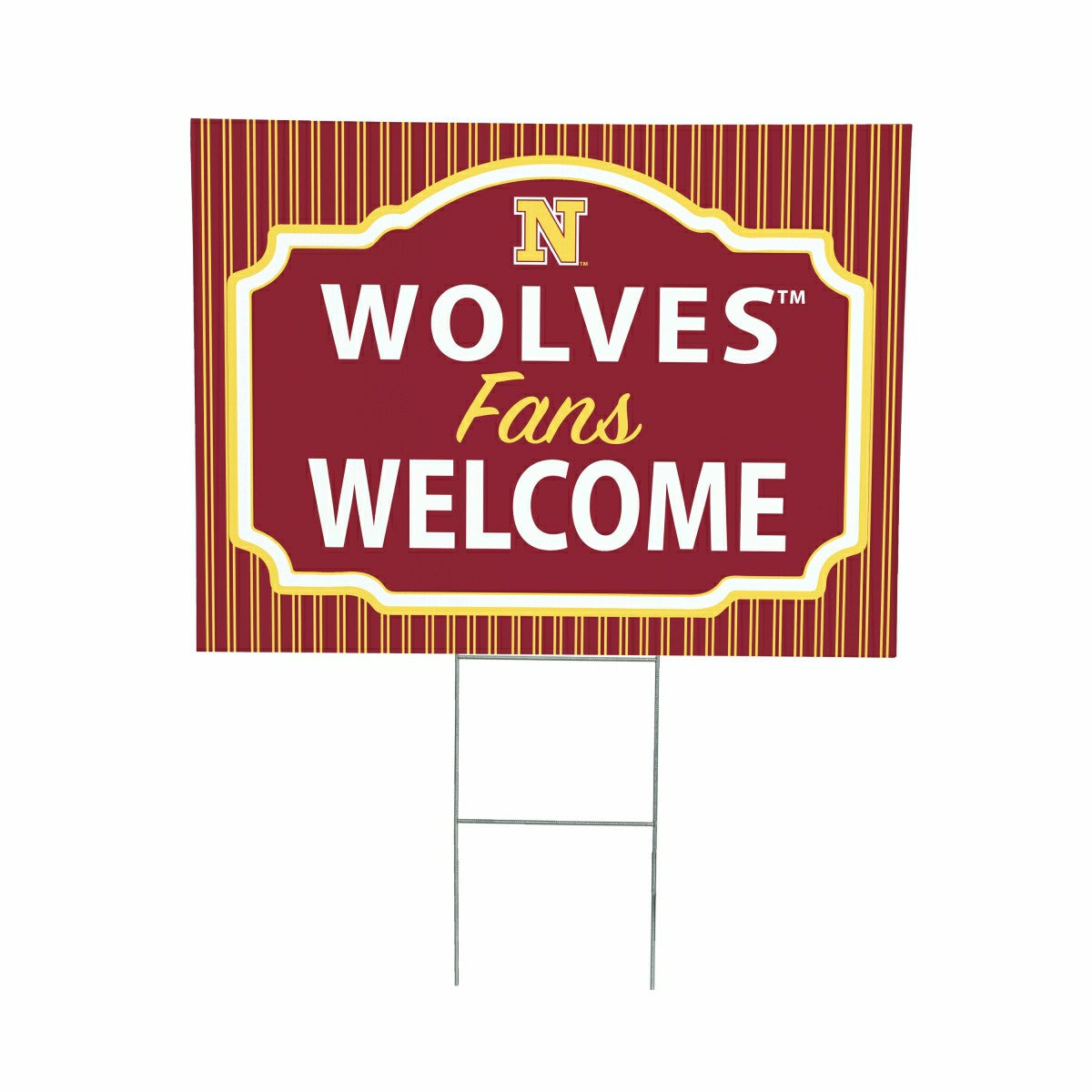 Northern State University Coroplast Yard Sign, "Fans Welcome"