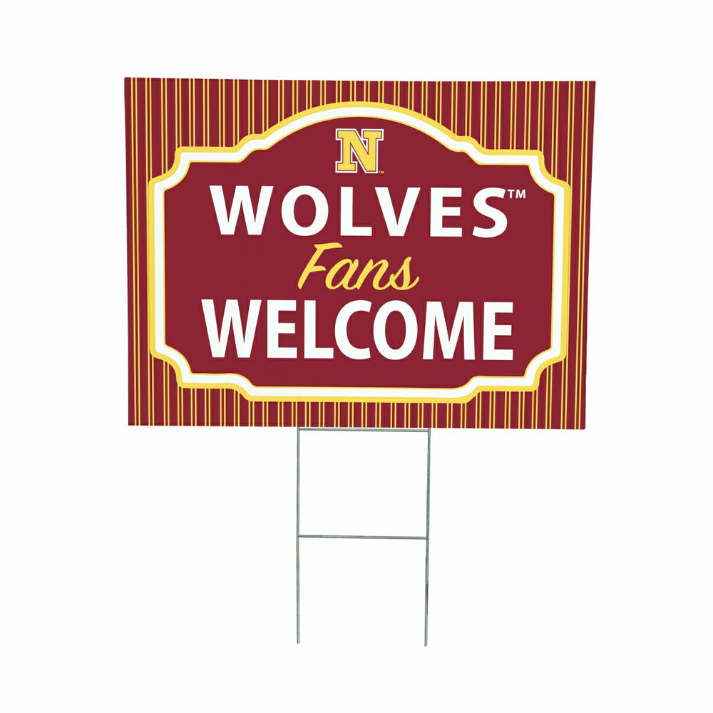 Northern State University Coroplast Yard Sign, "Fans Welcome"