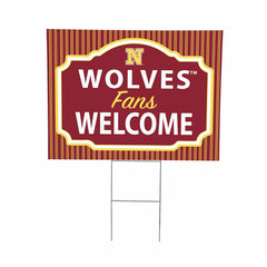 Northern State University Coroplast Yard Sign, "Fans Welcome"