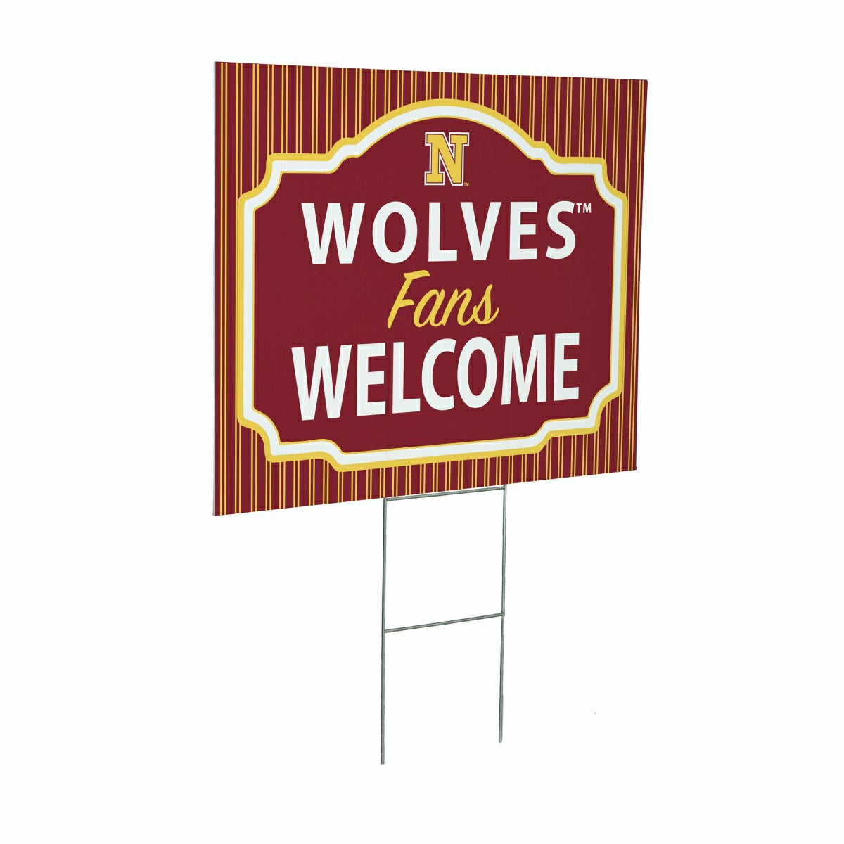 Northern State University Coroplast Yard Sign, "Fans Welcome"