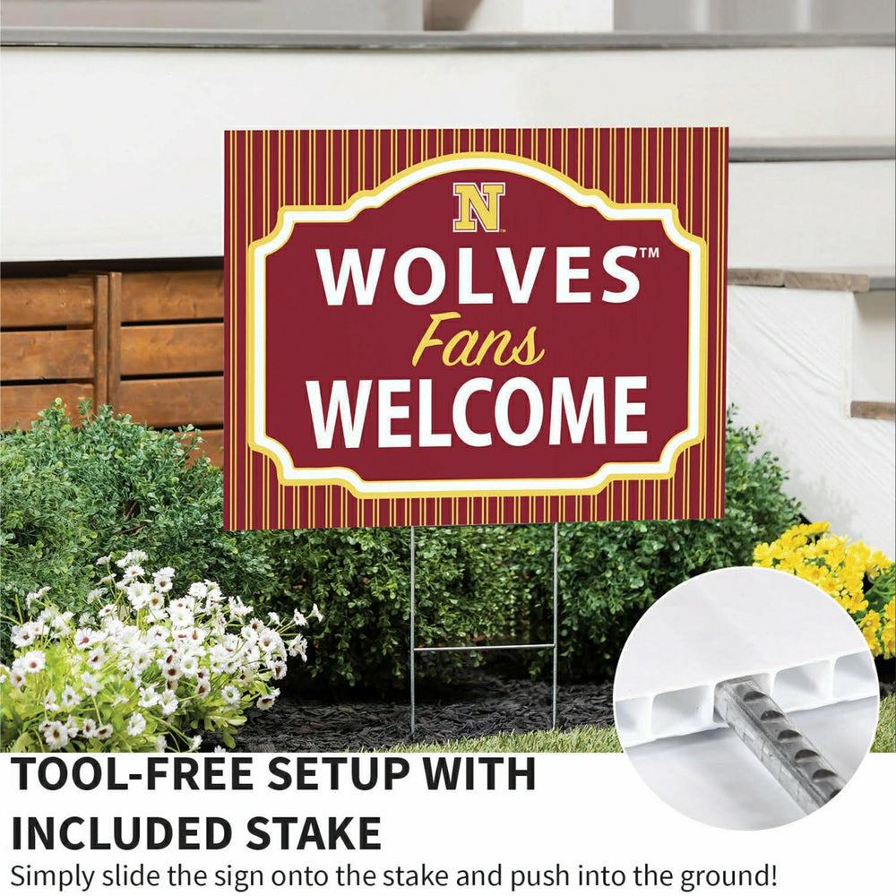 Northern State University Coroplast Yard Sign, "Fans Welcome"