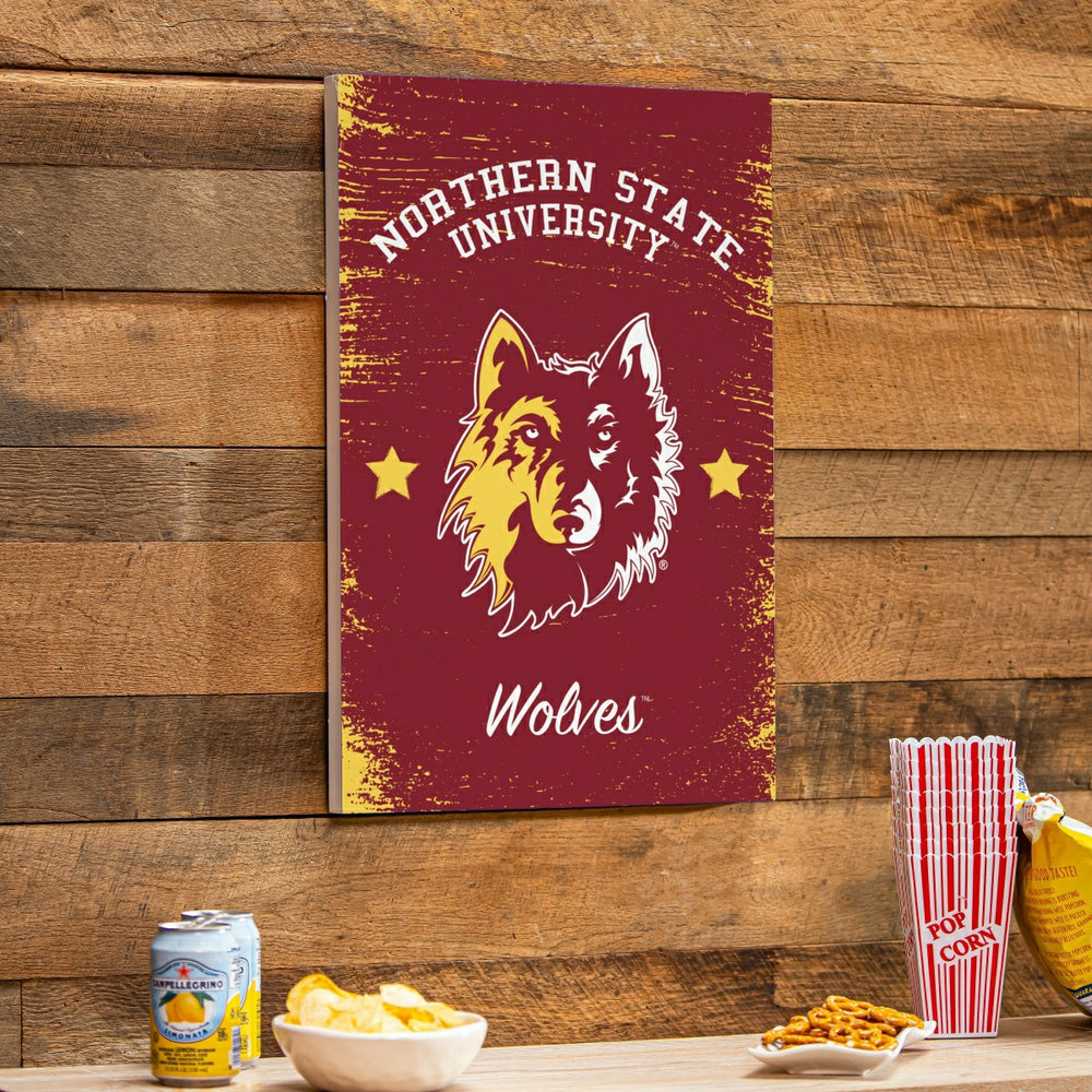 Northern State University Wood Wall Sign, 16x24