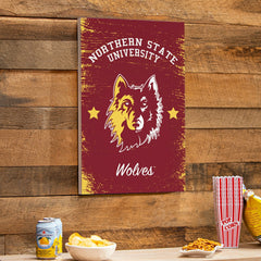 Northern State University Wood Wall Sign, 16x24