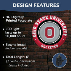 Ohio State University, Metal Lite, Round
