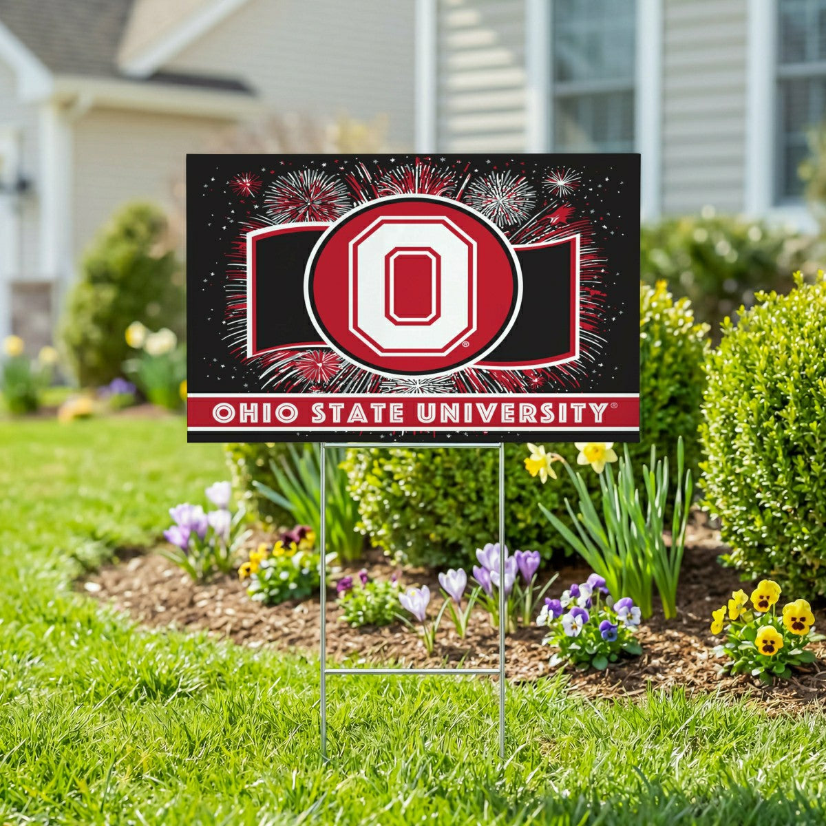 Ohio State University Coroplast Yard Sign, Patriotic