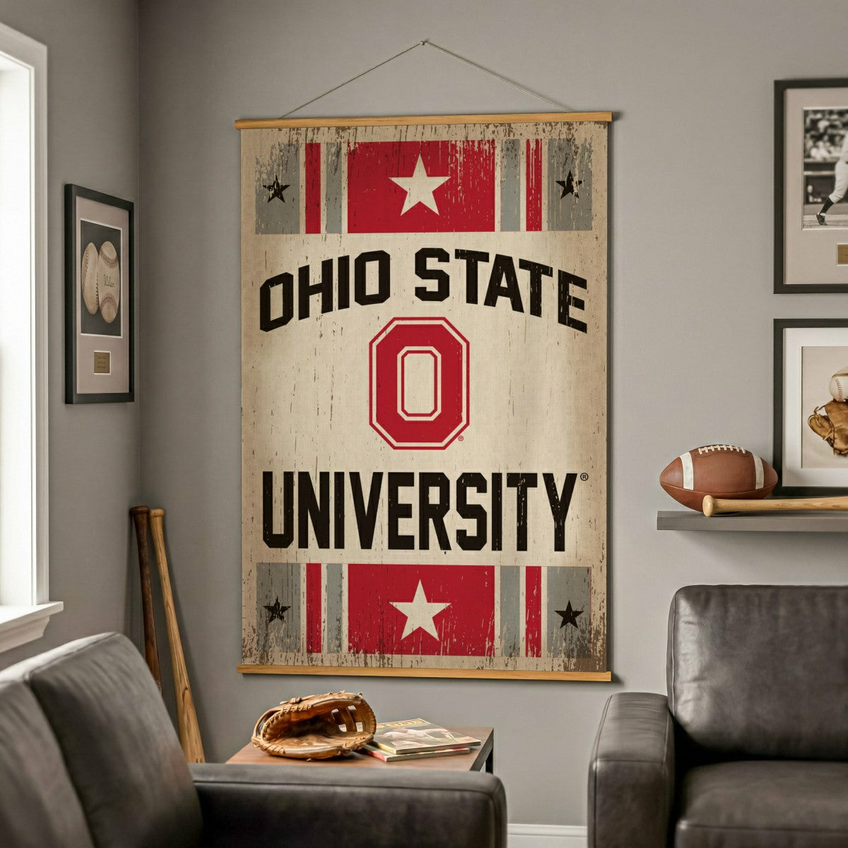 Ohio State University, Canvas Wall Tapestry, Large, 54x36