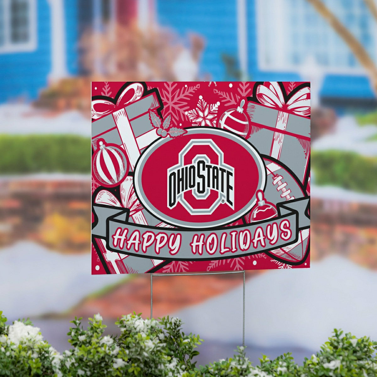 Ohio State University Yard Sign, Holiday