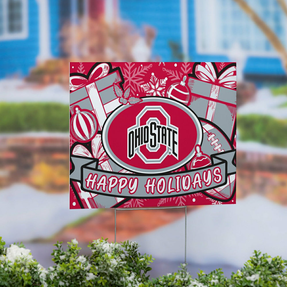 Ohio State University Yard Sign, Holiday