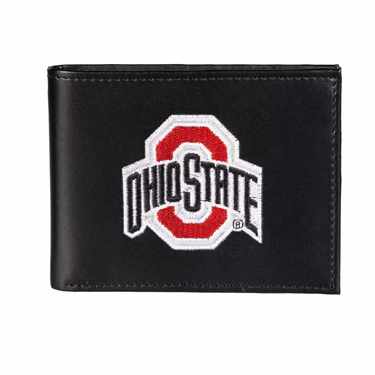 Ohio State University Black Bi-Fold Embroidered Wallet w/ RFID Blocking