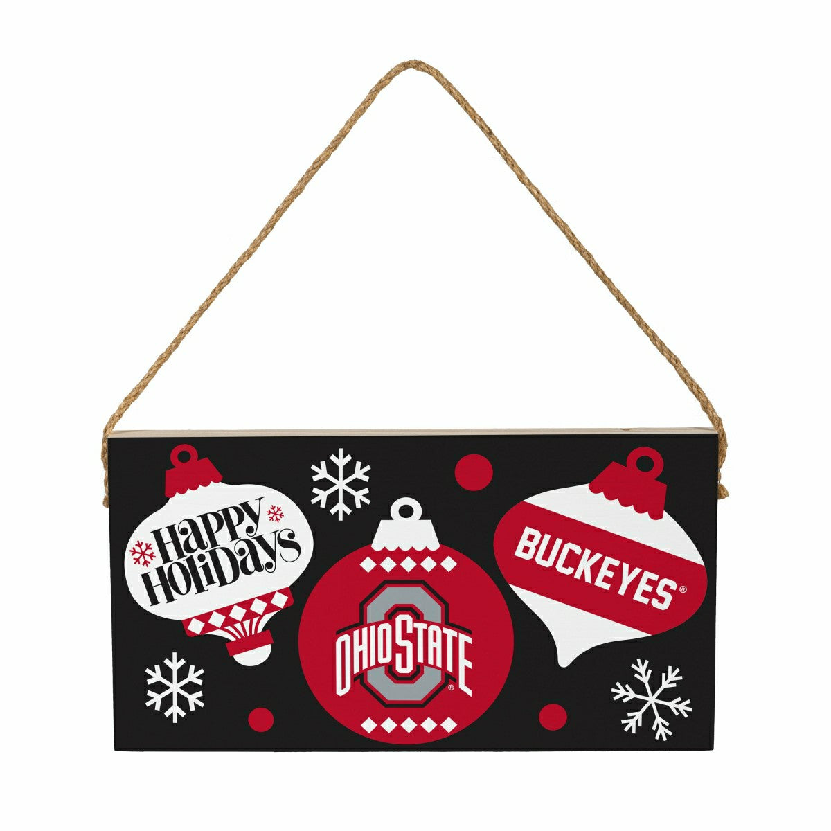 Ohio State University Holiday Wood Wall Sign, 6x11