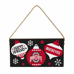 Ohio State University Holiday Wood Wall Sign, 6x11