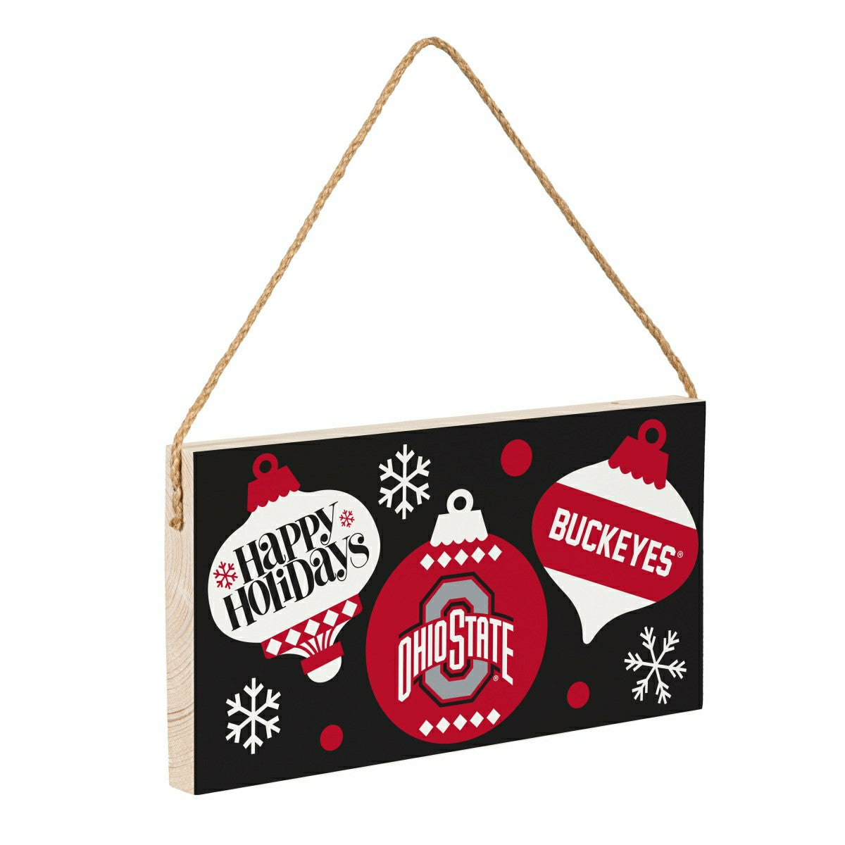 Ohio State University Holiday Wood Wall Sign, 6x11